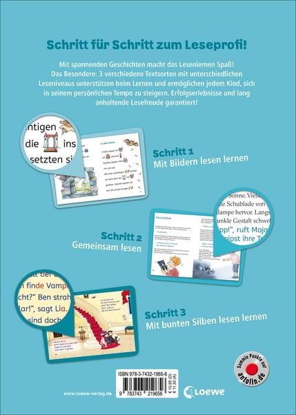 Produktbild: Lesenlernen in 3 Schritten - Die sch&ouml;nsten Gruselgeschichten