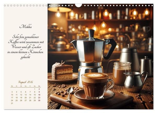 Produktbild: KI - Kaffee und Genuss 12 Monate im Aroma (Wandkalender 2026 DIN A3 quer), CALVENDO Monatskalender