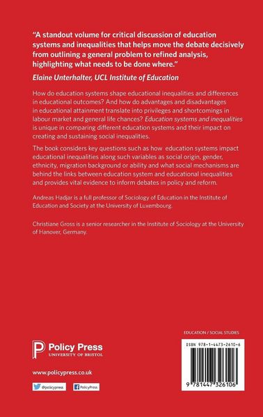Produktbild: Education systems and inequalities