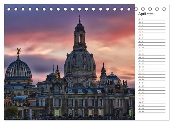 Produktbild: Dresden Bilder 2026 (Tischkalender 2026 DIN A5 quer), CALVENDO Monatskalender