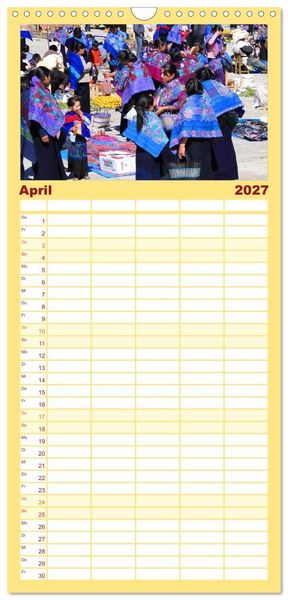 Produktbild: Familienplaner 2027 - Mexiko - Land der Farben mit 5 Spalten (Wandkalender, 21 x 45 cm) CALVENDO
