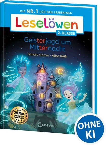 Leselöwen 2. Klasse - Geisterjagd um Mitternacht, Gebundene Ausgabe von Sandra Grimm, Loewe, 9783743218192