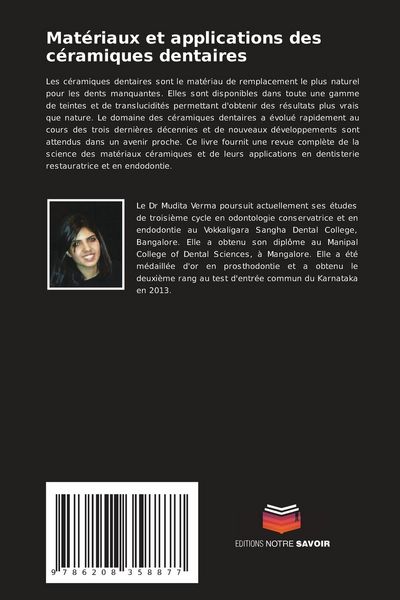Produktbild: Mat&eacute;riaux et applications des c&eacute;ramiques dentaires