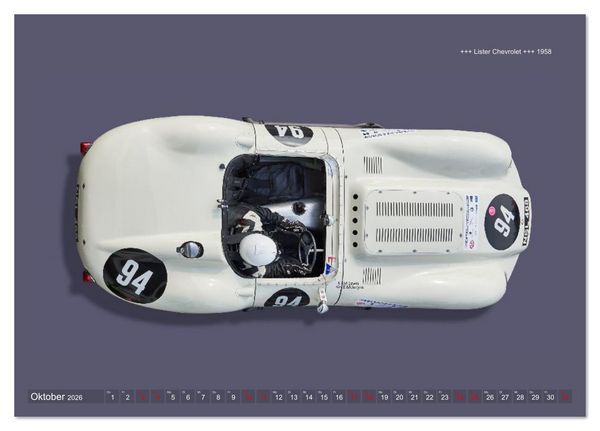 Produktbild: Two-Seater Racing Cars 1950-1960 (Tischkalender 2026 DIN A5 quer), CALVENDO Monatskalender