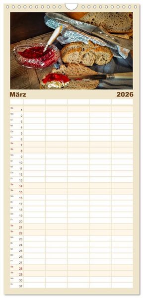 Produktbild: Familienplaner 2026 - K&uuml;chengeplauder - Nostalgische Momente mit 5 Spalten (Wandkalender, 21 x 45 cm) CALVENDO