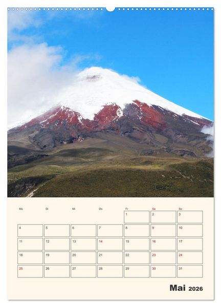 Produktbild: Ecuador - Terminplaner (Wandkalender 2026 DIN A2 hoch), CALVENDO Monatskalender