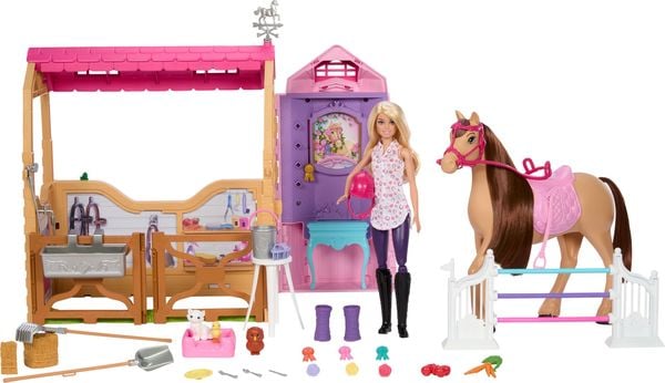 Produktbild: Barbie Mysteries: Das geheimnisvolle Pferdeabenteuer - Pferdestall-Spielset mit Puppe
