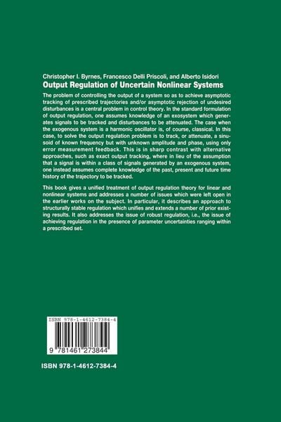 Produktbild: Output Regulation of Uncertain Nonlinear Systems