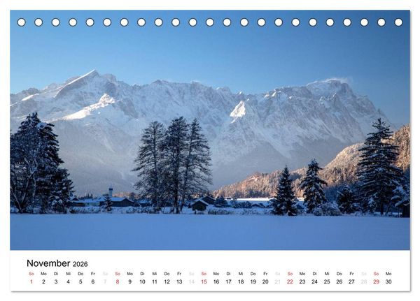 Produktbild: Zugspitz-Impressionen (Tischkalender 2026 DIN A5 quer), CALVENDO Monatskalender