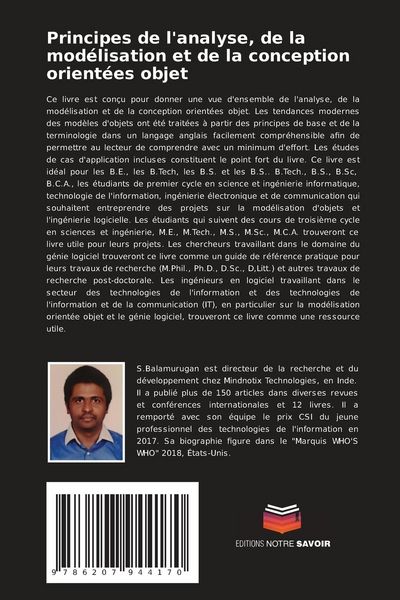Produktbild: Principes de l'analyse, de la mod&eacute;lisation et de la conception orient&eacute;es objet