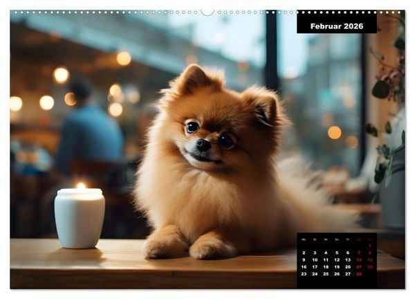 Produktbild: Zwergspitze - kleine Hunde, gro&szlig;e Pers&ouml;nlichkeiten (Wandkalender 2026 DIN A2 quer), CALVENDO Monatskalender