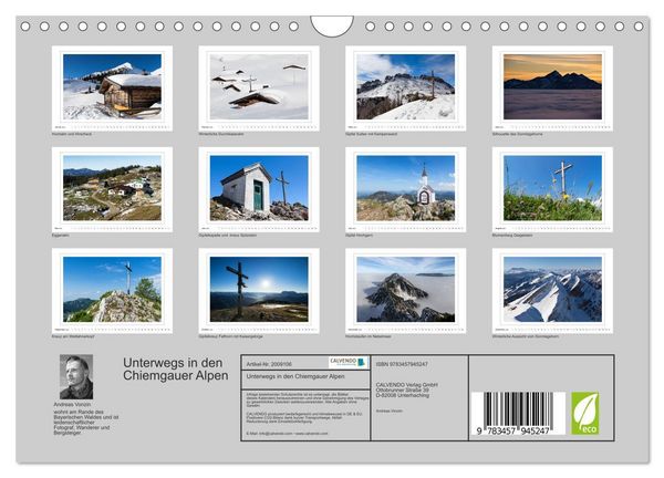 Produktbild: Unterwegs in den Chiemgauer Alpen (Wandkalender 2026 DIN A4 quer), CALVENDO Monatskalender