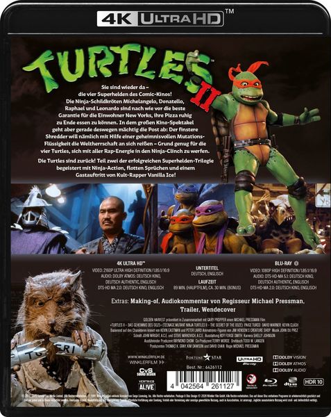 Produktbild: Turtles II - Das Geheimnis des Ooze (4K UHD-Blu-ray + Blu-ray) (Cover A)