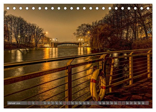 Produktbild: Hamburg City Vibes (Tischkalender 2026 DIN A5 quer), CALVENDO Monatskalender