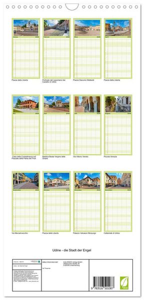 Produktbild: Familienplaner 2026 - Udine - die Stadt der Engel mit 5 Spalten (Wandkalender, 21 x 45 cm) CALVENDO