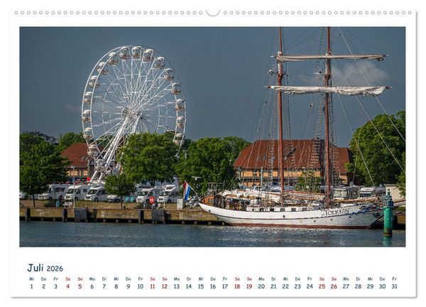 Produktbild: Warnem&uuml;nde an der Ostsee (Wandkalender 2026 DIN A2 quer), CALVENDO Monatskalender
