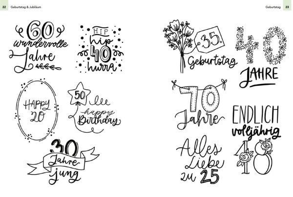 Produktbild: Die gro&szlig;e Handlettering-Bibliothek - Inspiration & Vorlagen f&uuml;r jede Gelegenheit
