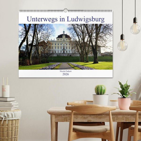 Produktbild: Unterwegs in Ludwigsburg (Wandkalender 2026 DIN A2 quer), CALVENDO Monatskalender