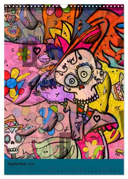 Produktbild: Nico Bielows Dia los Muertos (Wandkalender 2026 DIN A3 hoch), CALVENDO Monatskalender