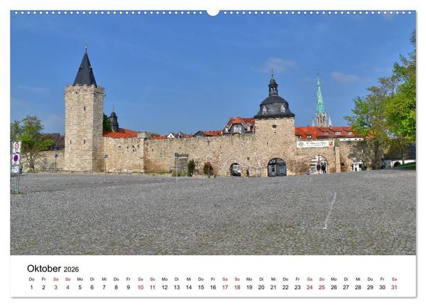 Produktbild: M&uuml;hlhausen in Th&uuml;ringen - Stadt im Herzen Deutschlands (hochwertiger Premium Wandkalender 2026 DIN A2 quer), Kunstdruck in Hochglanz