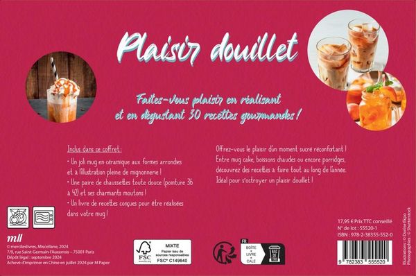 Produktbild: Coffret Mug & Chaussettes Plaisir Douillet 28 Recettes Gourmandes