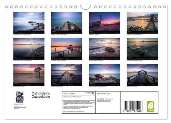 Produktbild: Ostholsteins Ostseek&uuml;ste (Wandkalender 2026 DIN A4 quer), CALVENDO Monatskalender