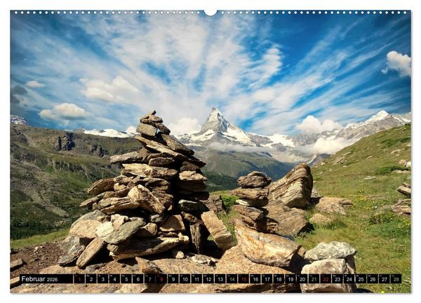 Produktbild: Und ewig lockt das Matterhorn (hochwertiger Premium Wandkalender 2026 DIN A2 quer), Kunstdruck in Hochglanz