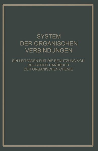 Produktbild: System Der Organischen Verbindungen