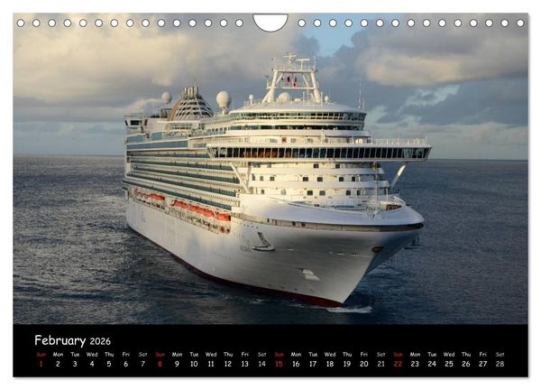 Produktbild: Cruise ships around the world (Wall Calendar 2026 DIN A4 landscape), CALVENDO 12 Month Wall Calendar