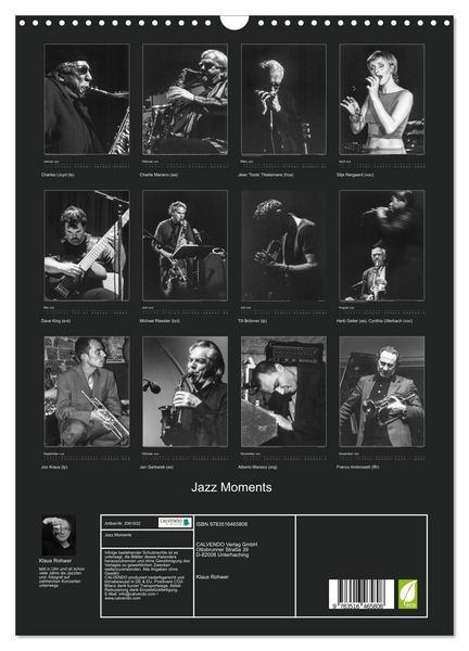 Produktbild: Jazz Moments (Wandkalender 2026 DIN A3 hoch), CALVENDO Monatskalender