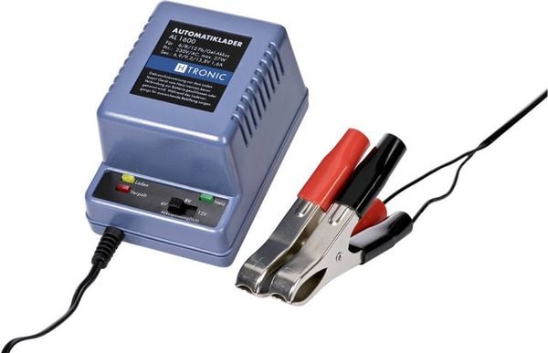 Produktbild: H-Tronic Bleiakku-Ladeger&auml;t AL 1600 FUER 6/8/12V-BLEI 6 V, 8 V, 12V Ladestrom (max.) 1.6A