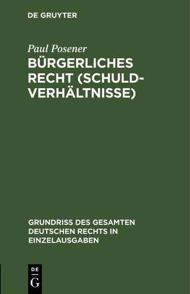 Produktbild: B&uuml;rgerliches Recht (Schuldverh&auml;ltnisse)