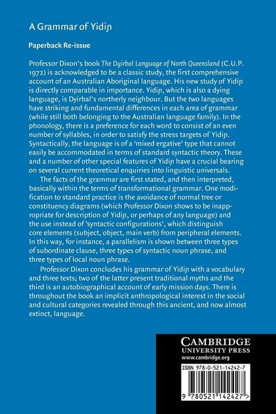 Produktbild: A Grammar of Yidin