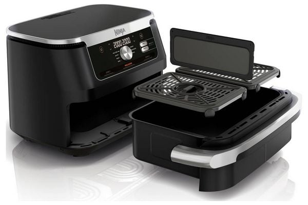 Produktbild: Ninja AF500EU Hei&szlig;luft-Fritteuse 2470 W Schwarz, Silber