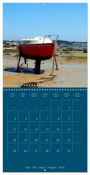 Produktbild: En attendant la mar&eacute;e... (Calendrier mural carr&eacute; 2026 30x30 cm) Calendrier double avec une page pour vos prises de notes