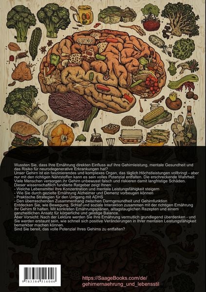 Produktbild: Gehirn Ern&auml;hrung und mentale Gesundheit: Optimale N&auml;hrstoffe f&uuml;r Konzentration und Leistung
