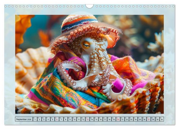 Produktbild: Tintenfisch Fashion. Coole Models zeigen die Trends (Wandkalender 2026 DIN A3 quer), CALVENDO Monatskalender