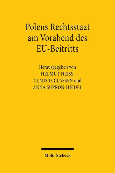 Produktbild: Polens Rechtsstaat am Vorabend des EU-Beitritts