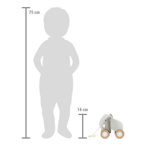 Produktbild: Nachziehtier Elefant mit Knisterohren