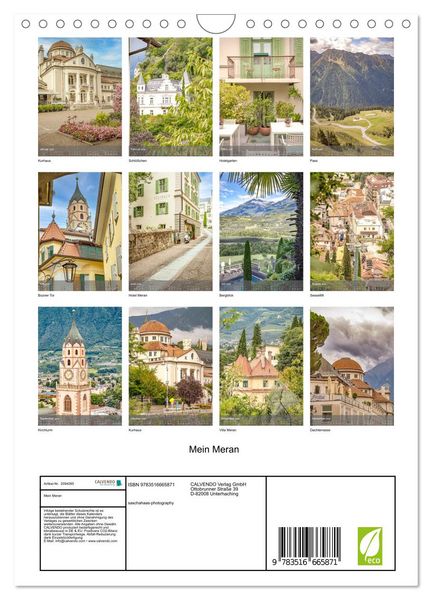 Produktbild: Mein Meran (Wandkalender 2026 DIN A4 hoch), CALVENDO Monatskalender