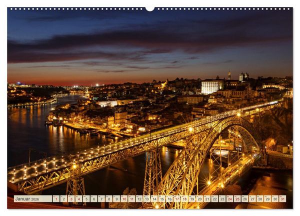 Produktbild: Von Porto bis an die Algarve (Wandkalender 2026 DIN A2 quer), CALVENDO Monatskalender