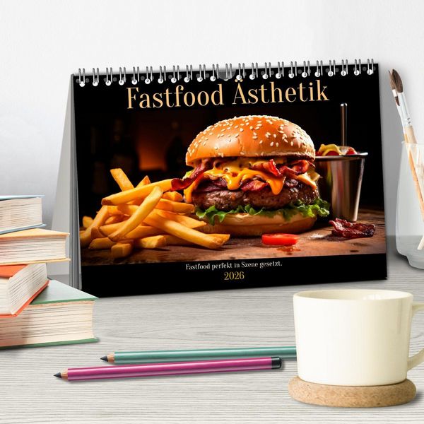 Produktbild: Fastfood &Auml;sthetik (Tischkalender 2026 DIN A5 quer), CALVENDO Monatskalender