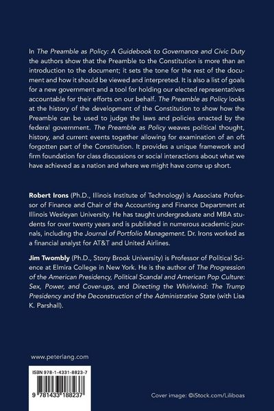 Produktbild: The Preamble as Policy