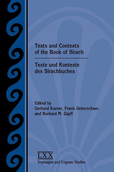 Produktbild: Texts and Contexts of the Book of Sirach / Texte und Kontexte des Sirachbuches