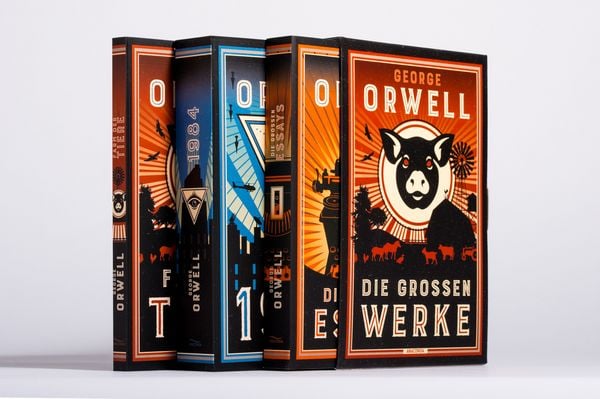 Produktbild: George Orwell, Die gro&szlig;en Werke. Farm der Tiere, 1984, Die gro&szlig;en Essays. Im Schuber