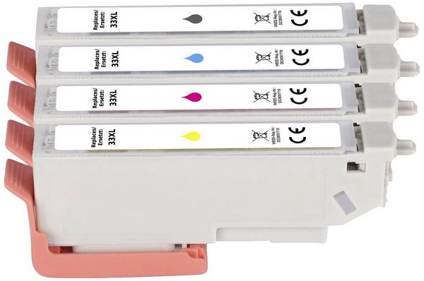 Produktbild: Renkforce Druckerpatrone ersetzt Epson 33XL, T3351, T3361, T3362, T3363, T3364 Kompatibel Kombi-Pack Photo Schwarz, Cyan, Magenta, Gelb RF-5706062
