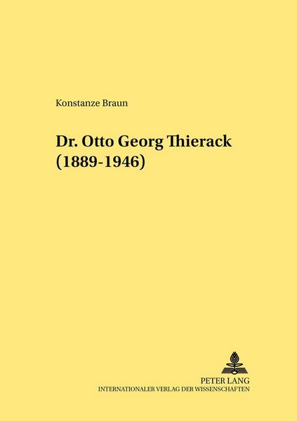 Produktbild: Dr. Otto Georg Thierack- (1889-1946)