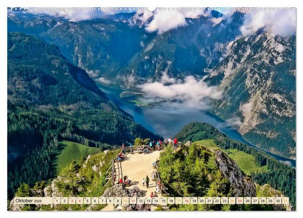 Produktbild: Deutsche Alpen, eine Reise von Lindau am Bodensee bis Berchtesgaden (Wandkalender 2026 DIN A2 quer), CALVENDO Monatskalender