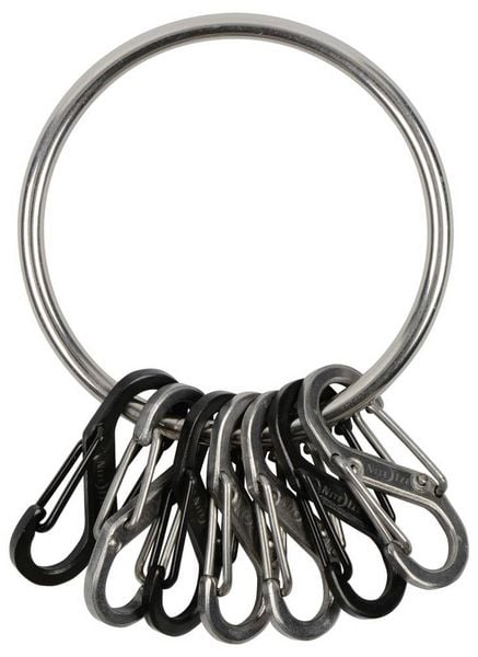 Produktbild: NITE Ize Schl&uuml;sselring NI-BRG-M1-R3 BigRing 8 S-Biner Schwarz, Silber 1St.