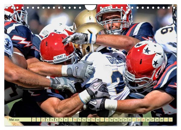 Produktbild: American Football - athletisch und riskant (Wandkalender 2026 DIN A4 quer), CALVENDO Monatskalender